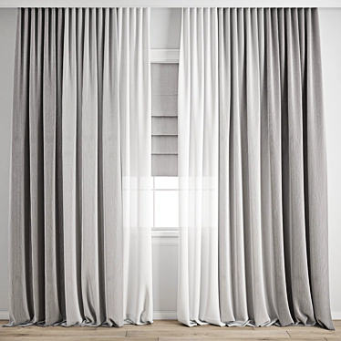 Polygonal Curtain Model Pack 3D model image 1 