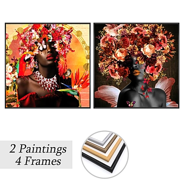 Artwork Set with Frame Options 3D model image 1 