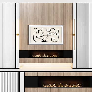 Modern Modular TV Wall Unit 3D model image 1 