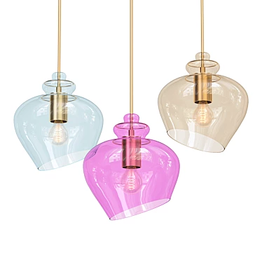 Elegant Grace Pendant Lamp 3D model image 1 