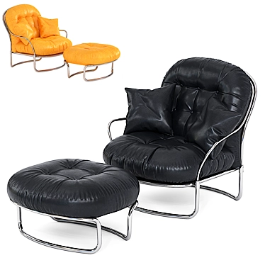 Model 915 leather lounge chair