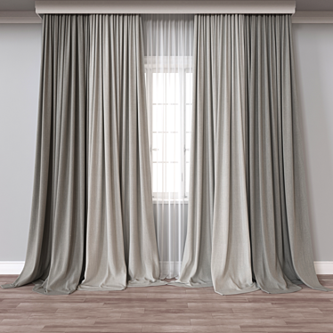 Versatile 3D Curtain Model - Vray, Corona 3D model image 1 