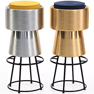 Tappo Bar Stool with Subdivision 3D model image 1 