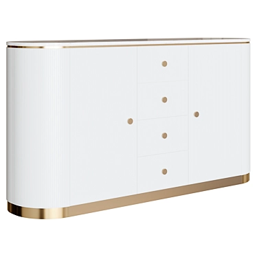 Trevigio White Marble Dresser - Yikahome 3D model image 1 