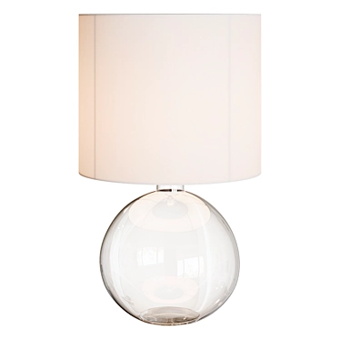 Elegant Glass Table Lamp 3D model image 1 