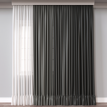  Versatile 3D Curtain Model 3D model image 1 