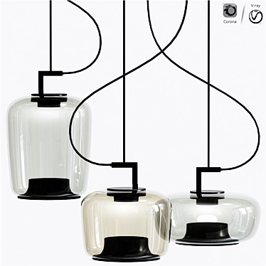 Brokis Double LED Blown Glass Pendant Lamp