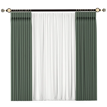 Customizable Curtain 126 3D model image 1 