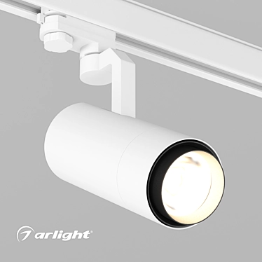 Track Cylinder Spotlight 40W Black 3D model image 1 