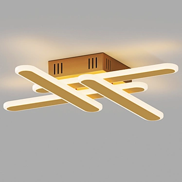 Modern Cross-Shaped LED Ceiling Light 3D model image 1 