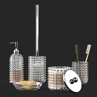 Proffi Home Glass Bathroom Set 3D model image 1 