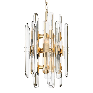 Elegant Bonnington Tall Chandelier 3D model image 1 