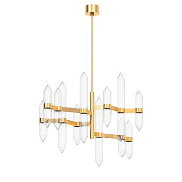 Elegant Langston Large Chandelier 3D model image 1 