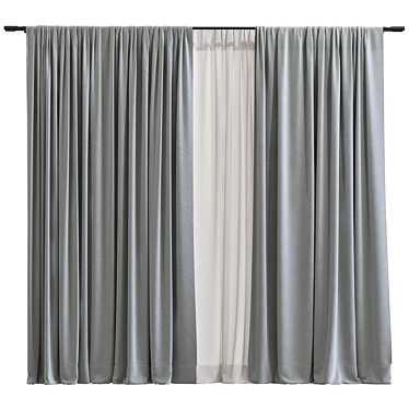 Convertible Mesh Curtain 3D model image 1 