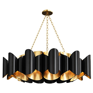 Elegant Hudson Valley Banks Chandelier 3D model image 1 