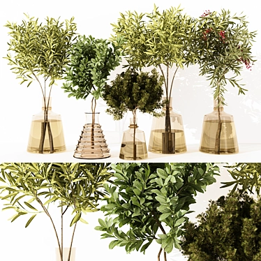 Botanical Bliss: Indoor Plant Decor 3D model image 1 