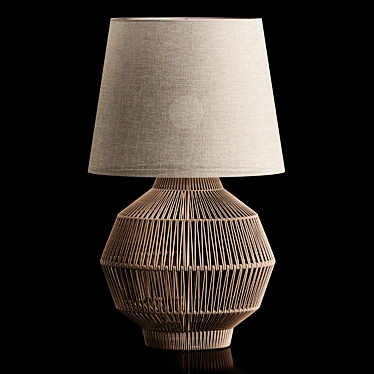 Cabo Rattan Table Lamp 3D model image 1 