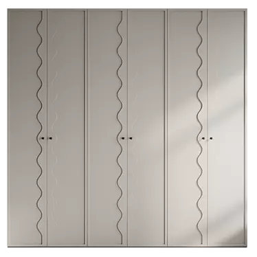 Customizable Wardrobe Wave 3D model image 1 