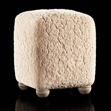 L Enchere Square Wool Ottoman