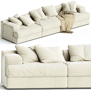 Miloe 3 Seater Sofa 3D model image 1 