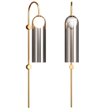 Elegant Delfy Wall Lux Sconce 3D model image 1 