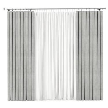 Sheer Curtain 128 - Elegant Touch 3D model image 1 