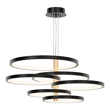 Modern LED Chandelier with Acrylic 3D model image 1 