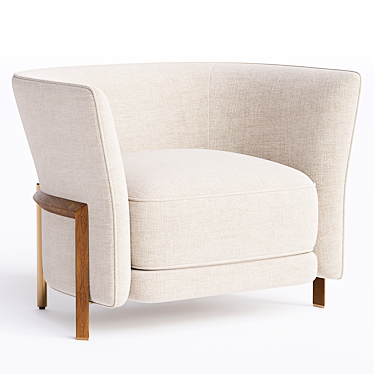 Modern Armchair with Sleek Design 3D model image 1 