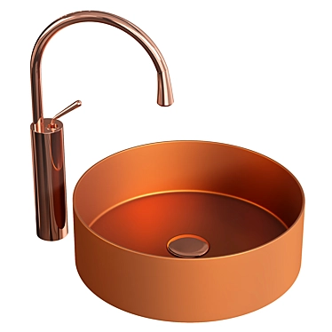  Rose Gold Stainless Steel Sink 3D model image 1 