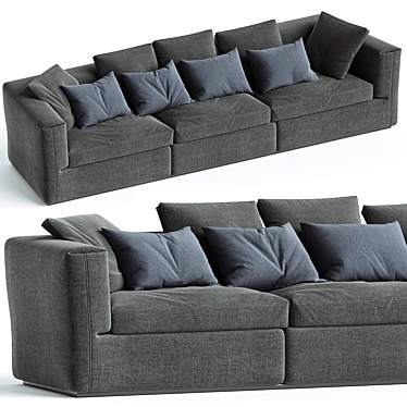 Elegant 3-Seater Cassina Sofa 3D model image 1 