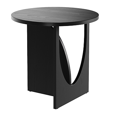 Moon Coffee Table in Black 3D model image 1 