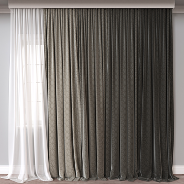 Luxe Window Curtain, 3D Model 3D model image 1 