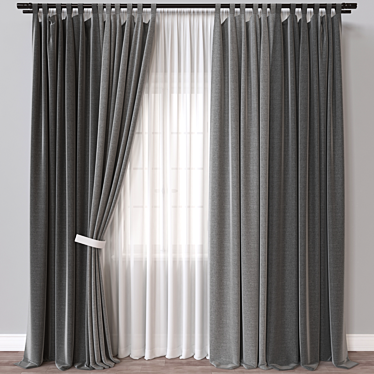 Versatile 3D Curtain Model 3D model image 1 