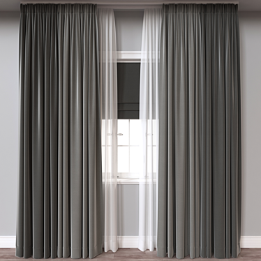 Modern Render-ready Curtain 553 3D model image 1 