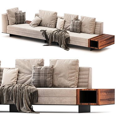 Modern Minotti Roger 036 Sofa 3D model image 1 