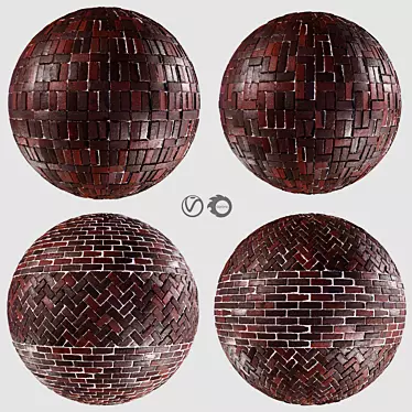 Realistic PBR Brick Materials Set 3D model image 1 