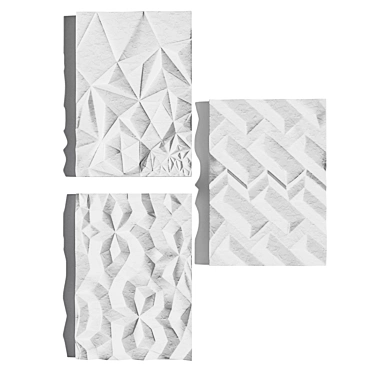 Papier-Mache Geo Panels Dimensional Wall Art