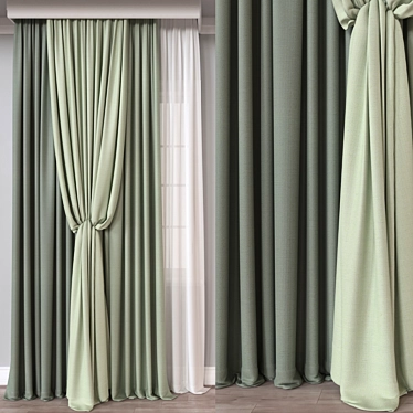  Versatile 3D Curtain Model 3D model image 1 