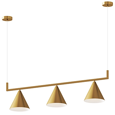 Modern Gold Pendant Lighting Fixture 3D model image 1 