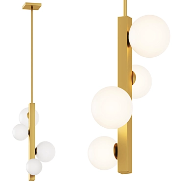 White Spheres Oromia Pendant Light 3D model image 1 