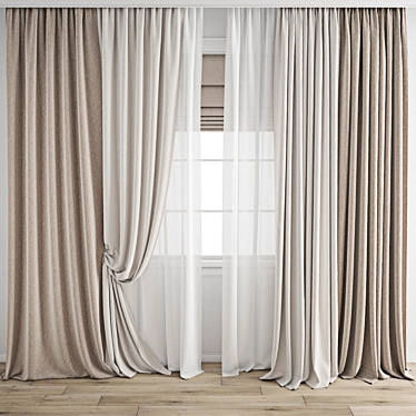 Polygonal Curtain Model Archive 3D model image 1 