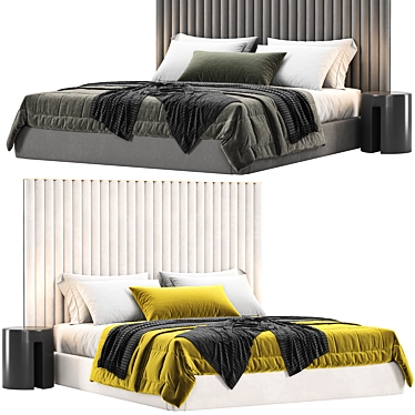 Sleek Biarritz Slim Flexform Bed 3D model image 1 