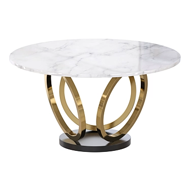 Marble Dining Set for Six 3D model image 1 