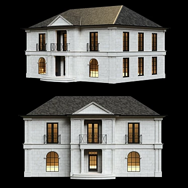 Classic Compact House Option 3D model image 1 