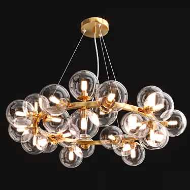 Maytoni Dallas Gold Pendant Chandelier 3D model image 1 