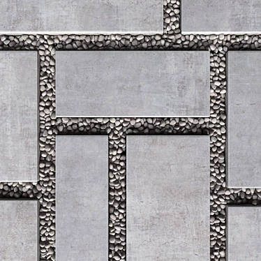 Smooth Paving Pebble Set 3D model image 1 