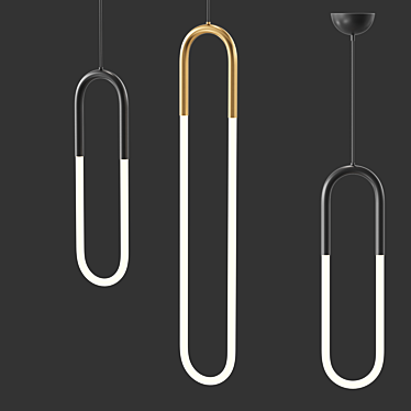Modern LED Pendant Light Fixture 3D model image 1 