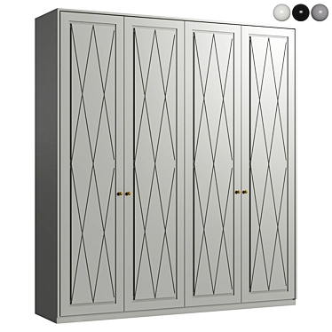 Elegance 39 Wardrobe 3D Model 3D model image 1 