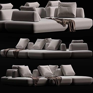 Boca Tommy Modern Corner Sofa 3D model image 1 