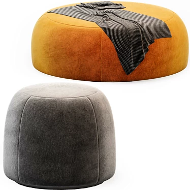 Modern BOCA Poufs - Various Sizes 3D model image 1 